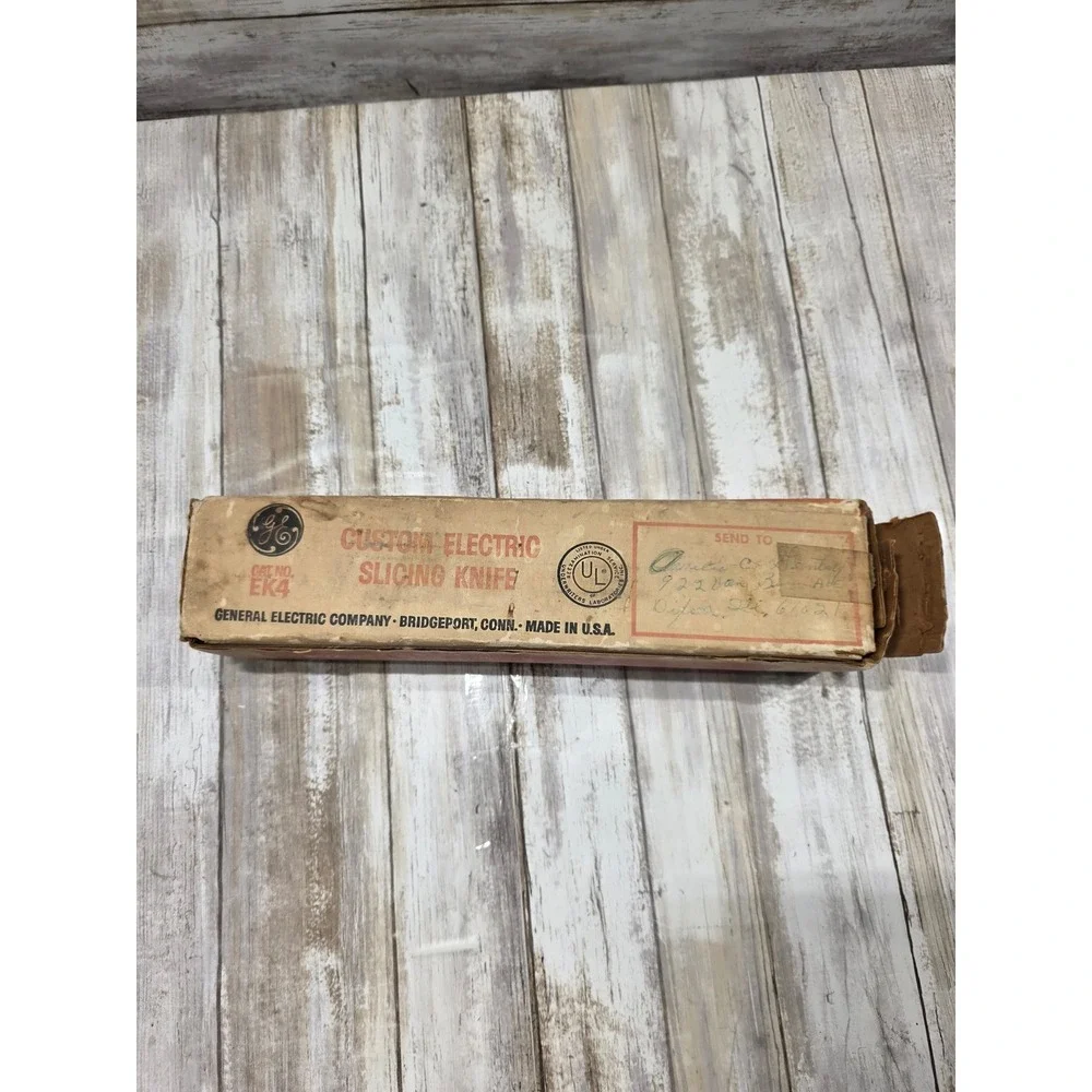 VINTAGE GENERAL ELECTRIC CUSTOM ELECTRIC‎ SLICING KNIFE EK4 w/ Box MADE IN USA